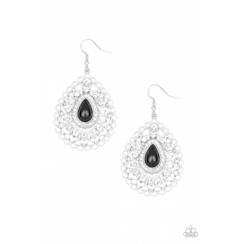 Glamour Grandeur - Black Earrings